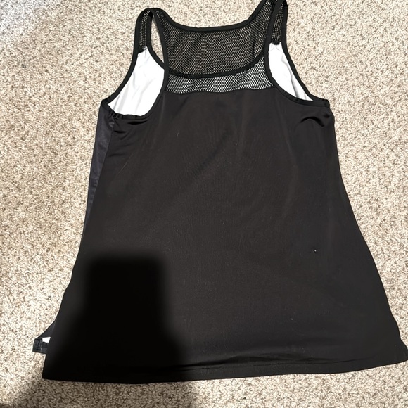 Black Goth tank top with mesh back and straps size Medium - Picture 3 of 3